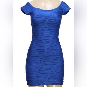 Blue Bodycon Dress - Size: S
